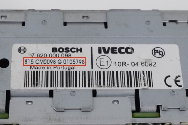 Iveco radio serial example 1