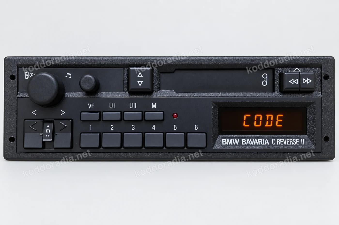Przód radia Blaupunkt Bavaria C Reverse II z ekranem wpisywania kodu