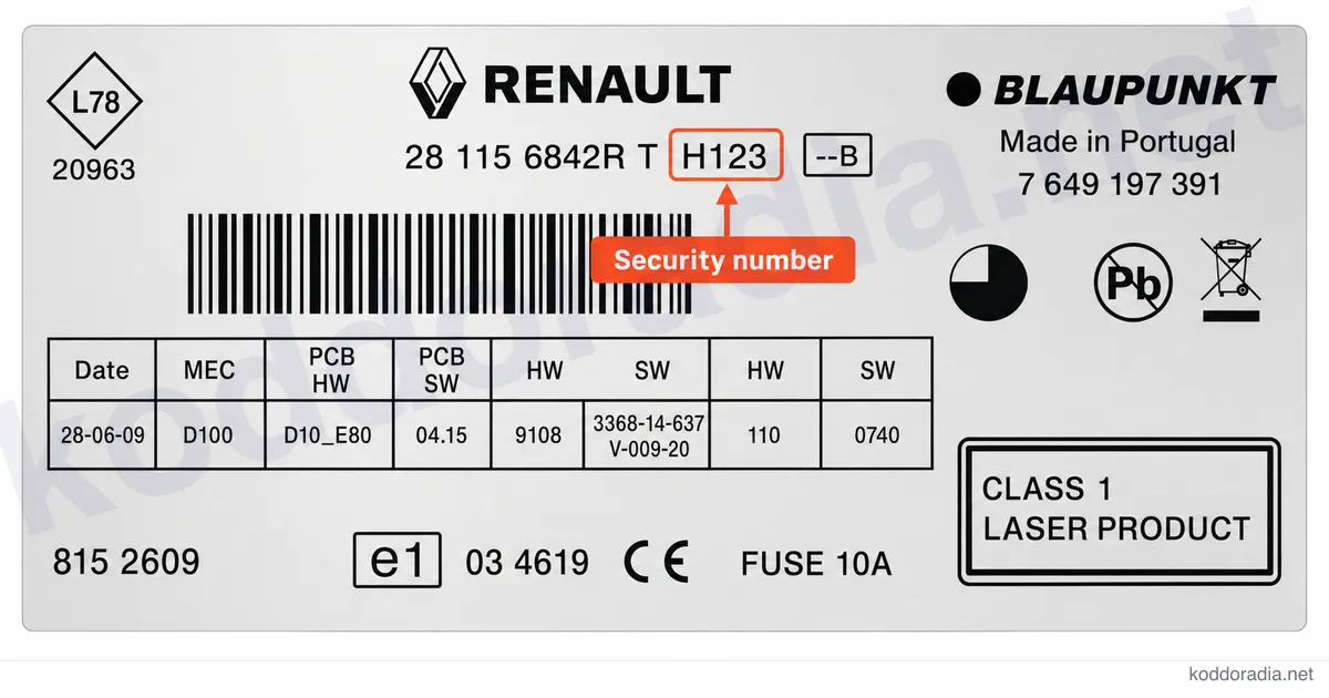 Gdzie znajdę numer seryjny radia Renault CD?