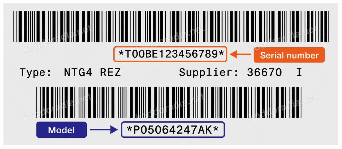 Gdzie znajdę numer seryjny radia Chrysler MyGIG NTG4 REP?
